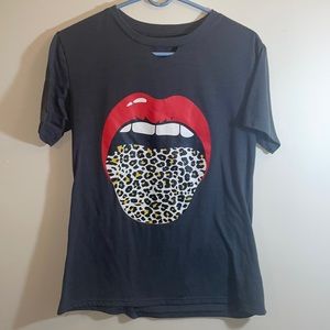 dark grey t-shirt